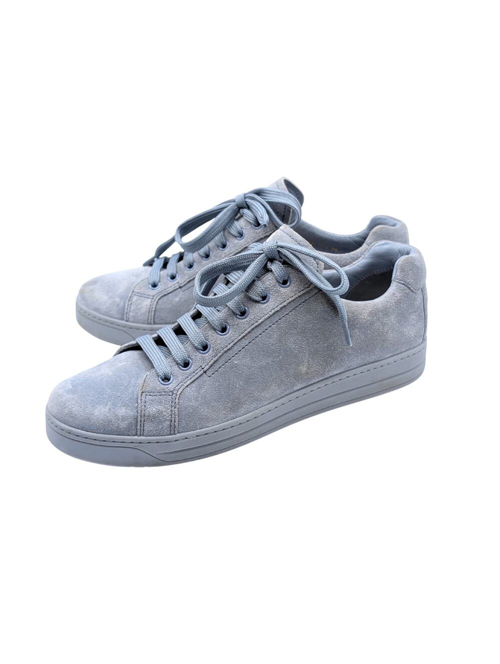 Prada Sport Baby Blue Suede Sneakers Size 39